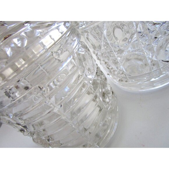 Vintage Indiana Clear Glass Windsor Pattern - Creamer & Lidded Sugar Bowl Set - Picture 10 of 16